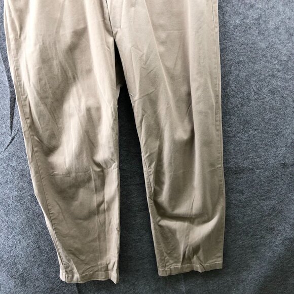 Uniqlo Cotton Relaxed Easy Ankle Pants Mens S Beige Pull On Drawstring - Picture 6 of 9